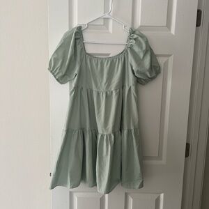SHEIN Light Green Mini Dress